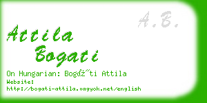 attila bogati business card